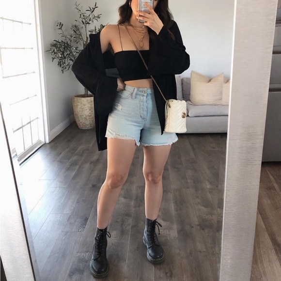 Pants - High Waisted Denim Jeans